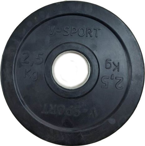 LB-2.5 Диск "Олимпийский" 2,5 кг обрезин. чёрный